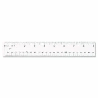 Westcott® Clear Flexible Acrylic Ruler, Standard/Metric, 18" Long, Clear