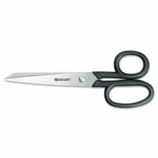 Westcott® Kleencut Stainless Steel Shears, 7" Long, Straight Black Handle