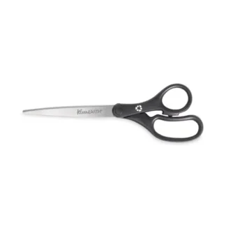 Westcott® KleenEarth Basic Plastic Handle Scissors, 9" Long, 4.25" Cut Length, Straight Black Handle