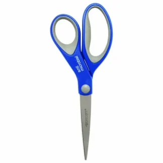 Westcott® Scissors with Antimicrobial Protection, 8" Long, 3.25" Cut Length, Straight Blue/Gray Handle, 2/Pack
