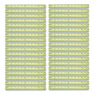 Westcott® Three-Hole Punched Wood Ruler, Standard/Metric, 12" (30 cm) Long, Natural Wood, 36/Box