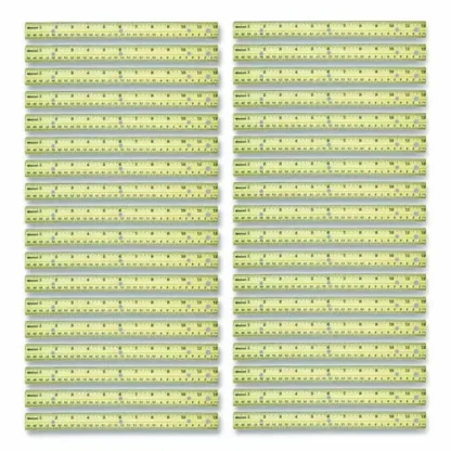Westcott® Three-Hole Punched Wood Ruler, Standard/Metric, 12" (30 cm) Long, Natural Wood, 36/Box