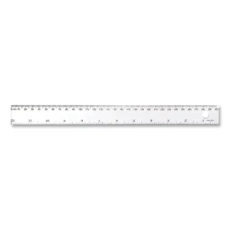 Westcott® Transparent Shatter-Resistant Plastic Ruler, Standard/Metric, 12" Long, Clear