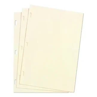 Wilson Jones® Looseleaf Minute Book Ledger Sheets, 11 x 8.5, Ivory, Loose Sheet, 100/Box
