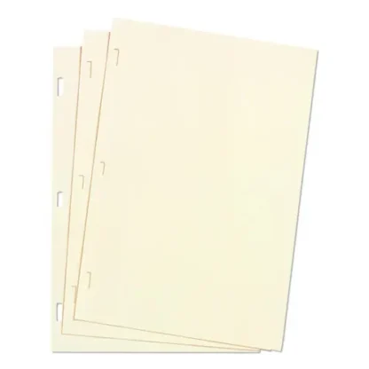 Wilson Jones® Looseleaf Minute Book Ledger Sheets, 11 x 8.5, Ivory, Loose Sheet, 100/Box