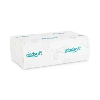 Windsoft® C-Fold Paper Towels, 1-Ply, White, 200 Towels/Pack, 12 Packs/Carton