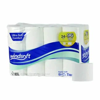 Windsoft® Premium Bath Tissue, Septic Safe, 2-Ply, White, 24 Rolls/Carton