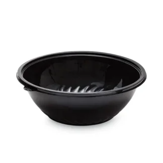 WNA Caterline Pack n' Serve Plastic Bowl, 320 oz, Black, 25/Carton