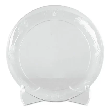WNA Designerware Plates, Plastic, 6" dia, Clear, 10/Pack, 18 Packs/Carton