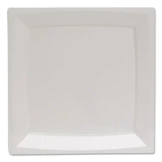 WNA Milan Plastic Dinnerware Plate, 6.75" x 6.75", White, 12 Plates/Bag, 14 Bags/Carton (168 Plates Total) - Non-Stock Item, Extended Delivery Time