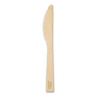 World Centric® Bamboo Cutlery, Knife, Natural, 2,000/Carton