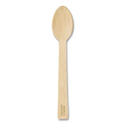 World Centric® Bamboo Cutlery, Spoon, Paper, Natural