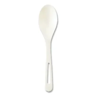 World Centric® Cutlery Dispenser Refills, Spoon, White, 100/Bag, 10 Bags/Carton