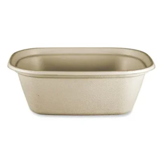 World Centric® Fiber Containers, 48 oz, Natural, Paper, 400/Carton