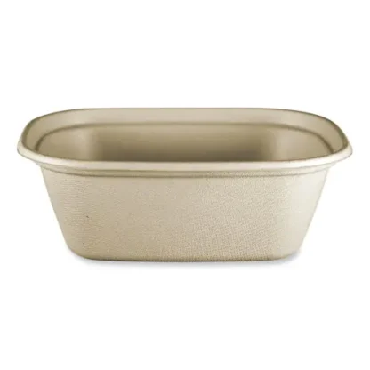 World Centric® Fiber Containers, 48 oz, Natural, Paper, 400/Carton