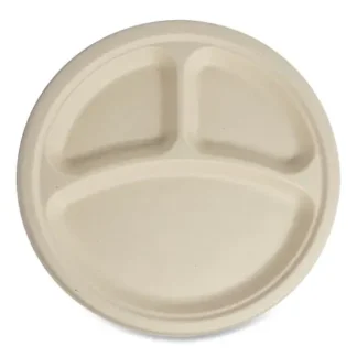 World Centric® Fiber Plates, 10" Diameter, Natural, 700/Carton
