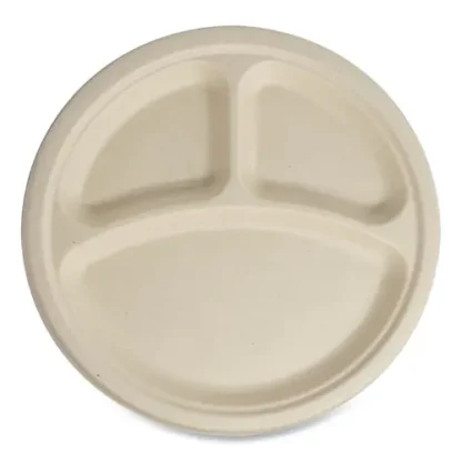 World Centric® Fiber Plates, 10" Diameter, Natural, 700/Carton