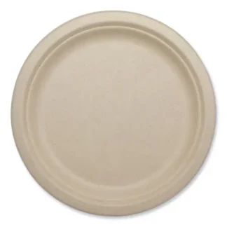 World Centric® Fiber Plates, Paper, 9.1" dia, Natural, 1,000/Carton