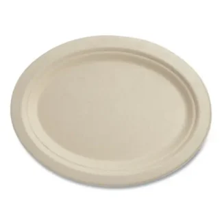 World Centric® Fiber Plates, Paper, 9.9" x 12", Natural, 500/Carton
