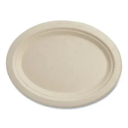 World Centric® Fiber Plates, Paper, 9.9" x 12", Natural, 500/Carton