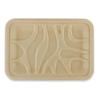 World Centric® Fiber Trays, 5.7 x 8.2 x 0.6, Natural, Paper, 500/Carton
