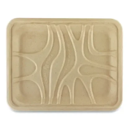 World Centric® Fiber Trays, 9.1 x 7.1 x 0.7, Natural, Paper