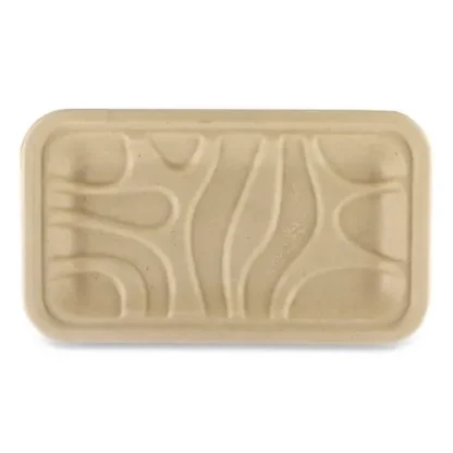 World Centric® Fiber Trays, PLA Lined, PFAS Free, Natural, Paper, 500/Carton