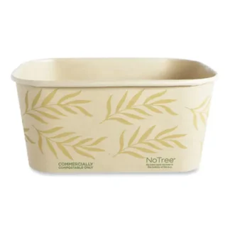 World Centric® No Tree Rectangular Containers, 32 oz, Natural, Sugarcane, 300/Carton