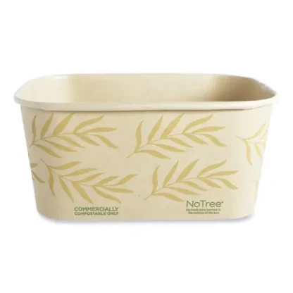 World Centric® No Tree Rectangular Containers, 32 oz, Natural, Sugarcane, 300/Carton
