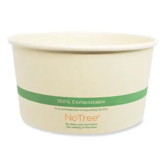 World Centric® No Tree Wide Paper Bowls, 32 oz, Natural, 300/Carton