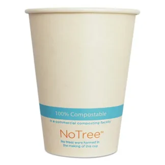 World Centric® NoTree Paper Hot Cups, 12 oz, Natural, 1,000/Carton