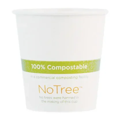 World Centric® NoTree Paper Hot Cups, 6 oz, Natural, 1,000/Carton