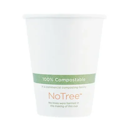 World Centric® NoTree Paper Hot Cups, 8 oz, Natural, 1,000/Carton