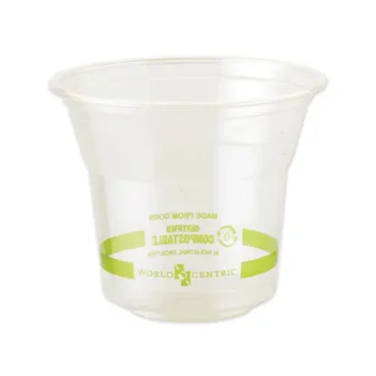 World Centric® PLA Clear Cold Cups, 10 oz, Clear, 1,000/Carton