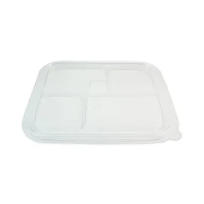 World Centric® PLA Lids for Fiber Bento Box Containers, Clear, Plastic, 300/Carton