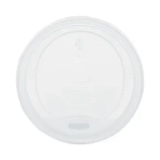World Centric® PLA Lids for Hot Cups, Fits 10 oz to 20 oz, White, 1,000/Carton