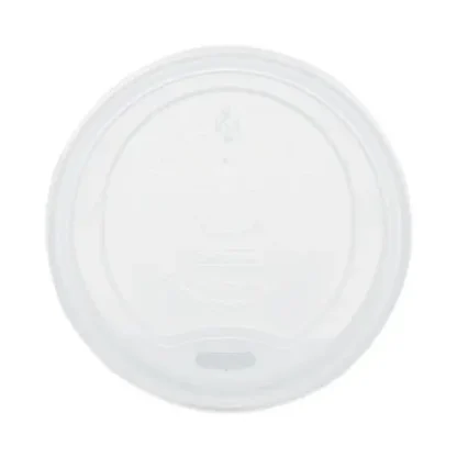 World Centric® PLA Lids for Hot Cups, Fits 10 oz to 20 oz, White, 1,000/Carton