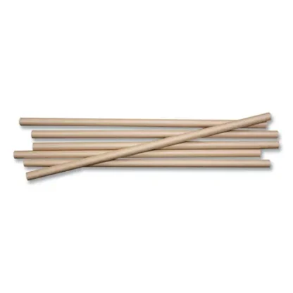 World Centric® Sustainable Kraft Paper Straws, 8", 6,000/Carton