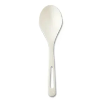 World Centric® TPLA Compostable Cutlery, Soup Spoon, White, 1,000/Carton