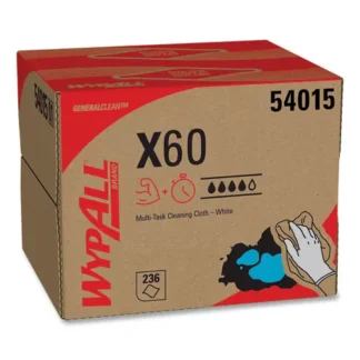 WypAll® General Clean X60 Cloths, White, 236 Cloths/Carton
