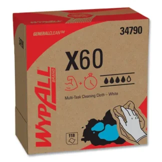 WypAll® General Clean X60 Cloths, POP-UP Box, White, 118 Cloths