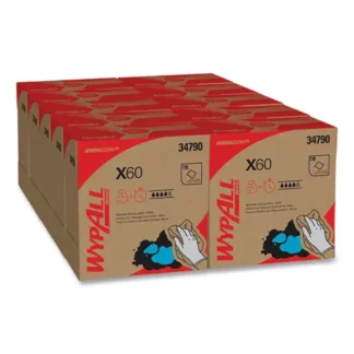WypAll® General Clean X60 Cloths, POP-UP Box, 8.34" x 16.8", White, 118 Cloths/Box, 10 Boxes/Carton