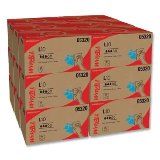 WypAll® L10 Towels, POP-UP Box, 1-Ply, 9" x 10.5", White, 125 Towels/Box, 18 Boxes/Carton