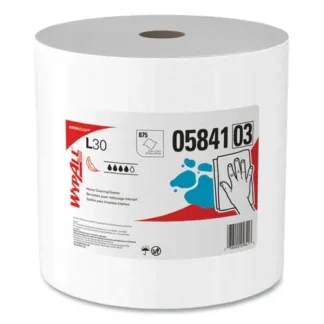 WypAll® L30 Towels, White, 875 Towels per Jumbo Roll, 12.4" x 12.2"