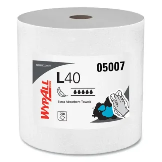 WypAll® L40 Towels, Jumbo Roll, 12.5 x 12.2, White, 750/Roll
