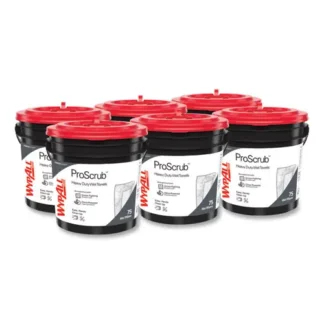 WypAll® Power Clean ProScrub Pre-Saturated Wipes, Citrus Scent, Green, 75 Wipes per Bucket, 6 Buckets per Carton