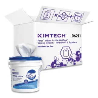 WypAll® Power Clean Wipers WetTask Customizable Wet Wipe System, 140 Wipes/Roll, 6 Rolls & 1 Bucket/Carton