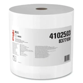 WypAll® Power Clean X80 Heavy Duty Cloths, Jumbo Roll, White, 475/Roll