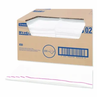 WypAll® X50 Foodservice Towels, 1/4 Fold, White, 200 Towels/Carton