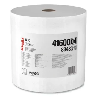 WypAll® X70 Cloths, Jumbo Roll, Perforated, 12.4" x 12.2", White, 870 Towels/Roll
